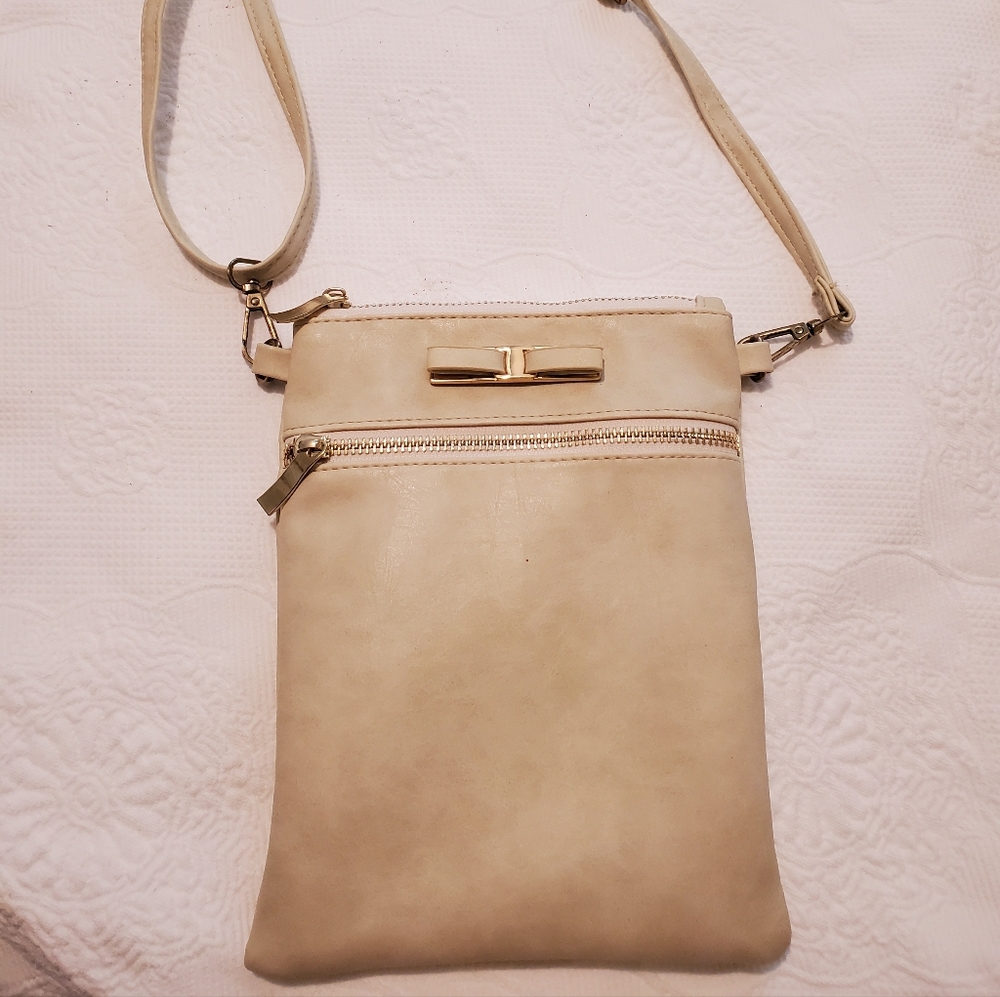 Beige/Creme Ladies Cross body Purse